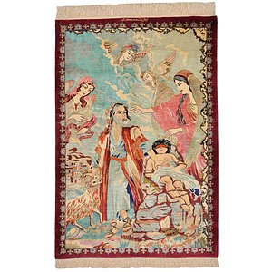 2' 7 x 3' 10 Qom Persian Rug