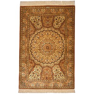 3' 3 x 4' 11 Qom Persian Rug