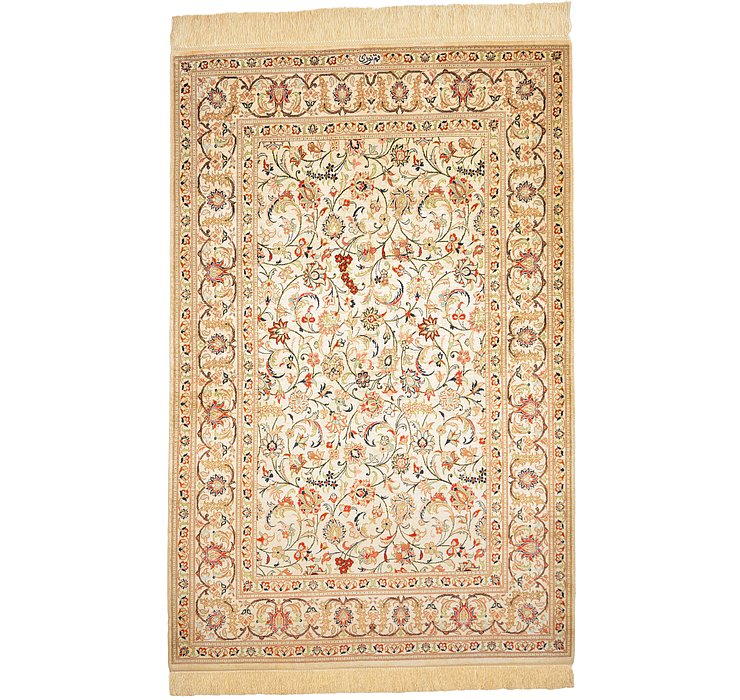 3' 3 x 4' 11 Qom Persian Rug