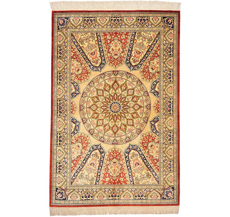 3' 3 x 5' Qom Persian Rug