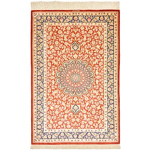 3' 3 x 4' 11 Qom Persian Rug