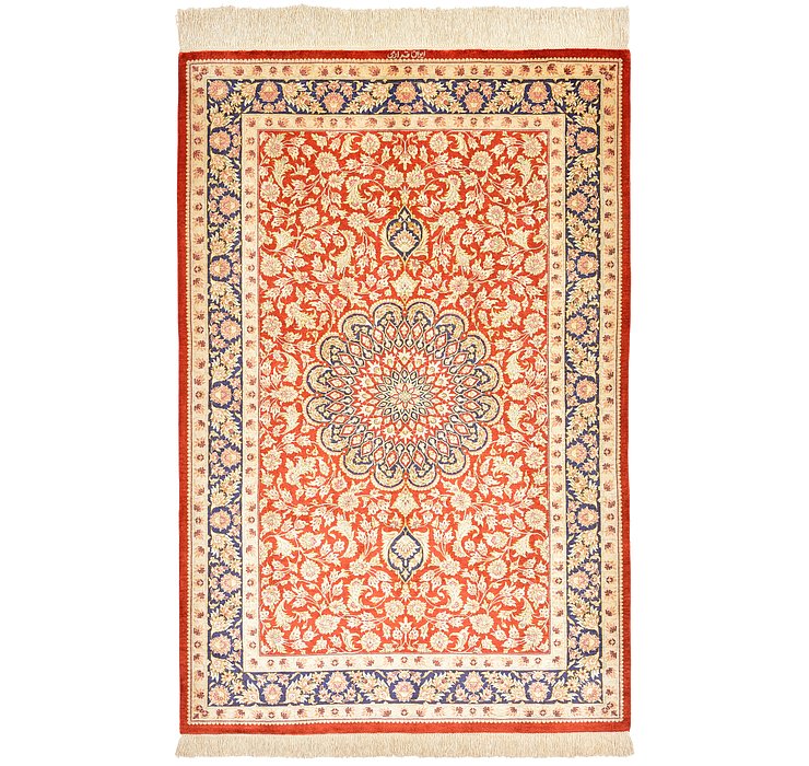 3' 3 x 4' 11 Qom Persian Rug