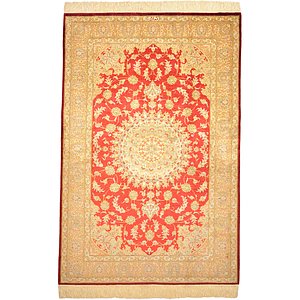 3' 3 x 4' 11 Qom Persian Rug