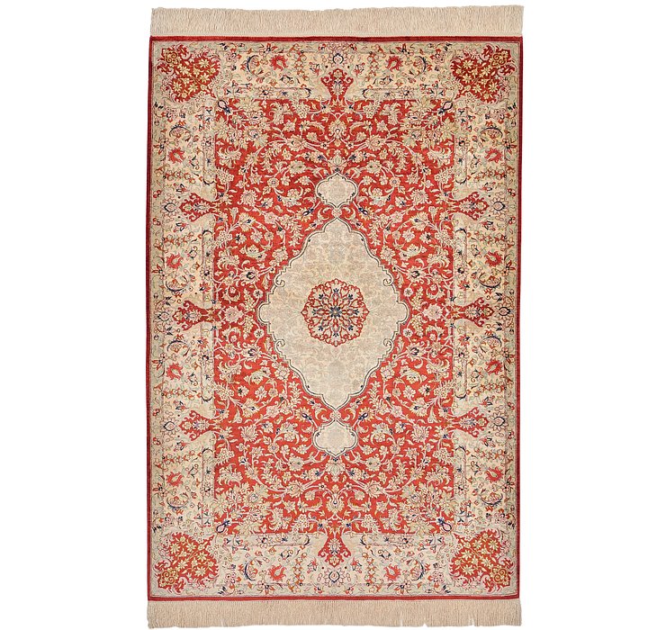 3' 4 x 5' Qom Persian Rug