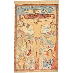 2' 7 x 4' Qom Persian Rug