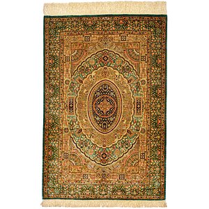 2' 8 x 4' Qom Persian Rug