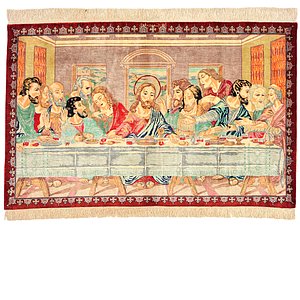 2' 6 x 4' Qom Persian Rug