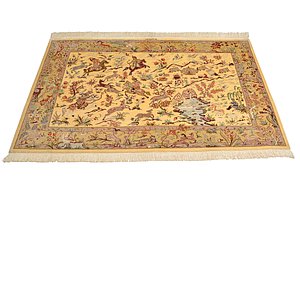 3' 3 x 5' Qom Persian Rug