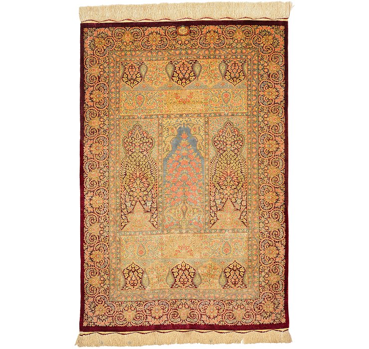2' 7 x 3' 10 Qom Persian Rug