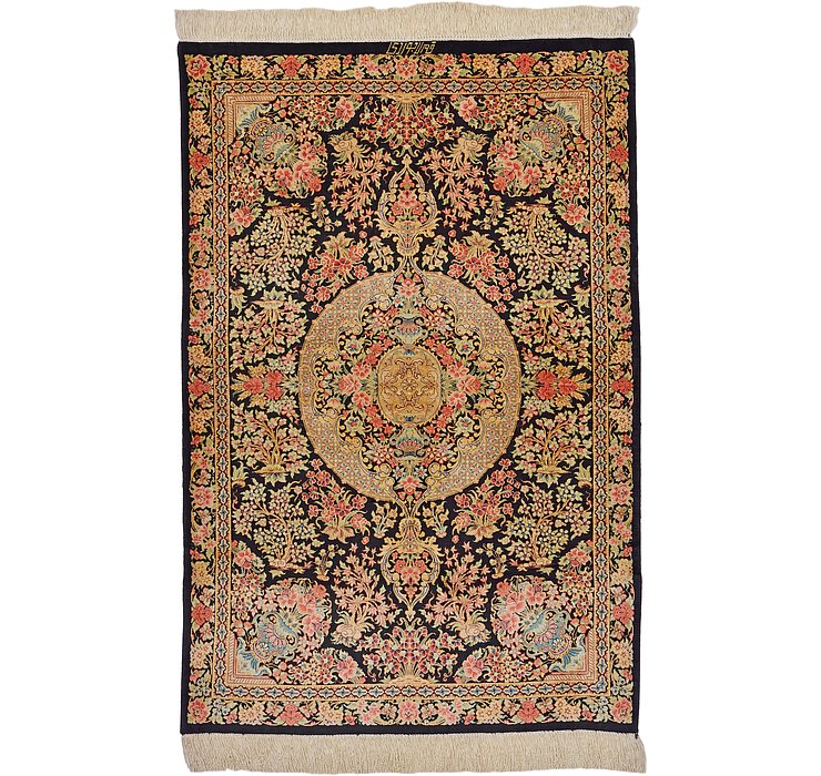 2' 7 x 3' 10 Qom Persian Rug