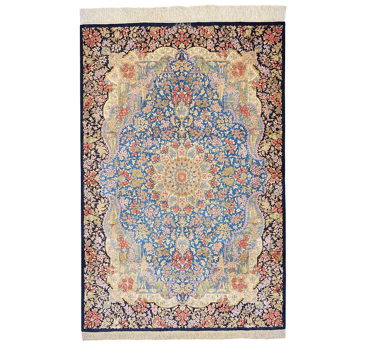 3' 3 x 4' 11 Qom Persian Rug