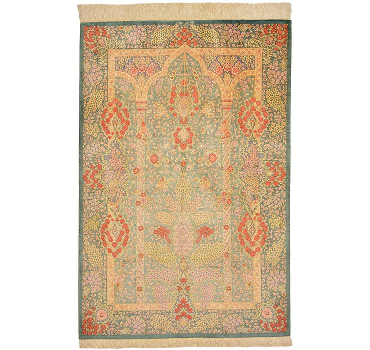 3' 3 x 4' 10 Qom Persian Rug