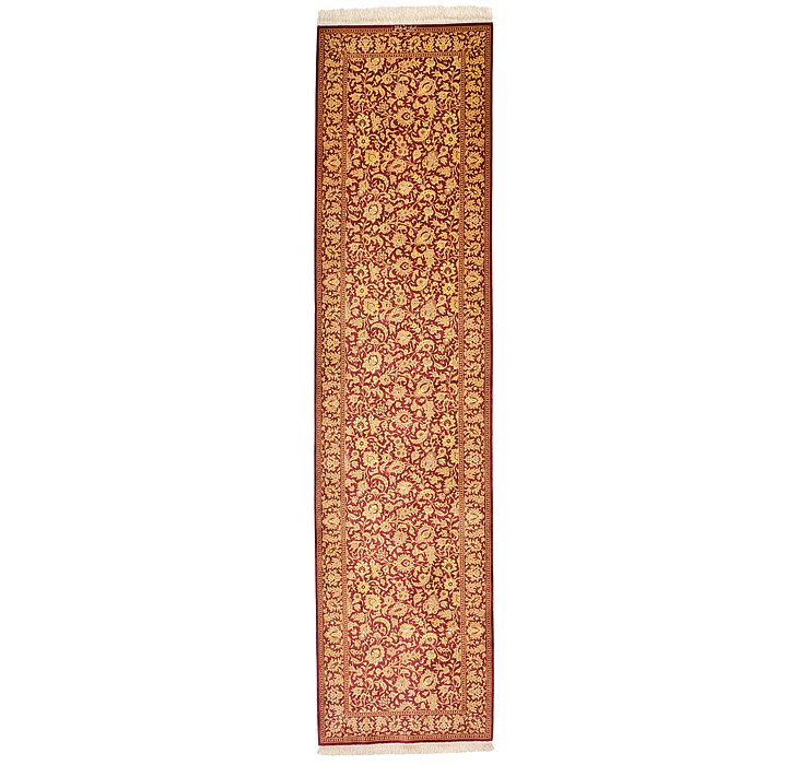 2' 6 x 9' 10 Qom Persian Runner Rug