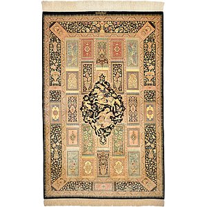 3' 6 x 5' 3 Qom Persian Rug