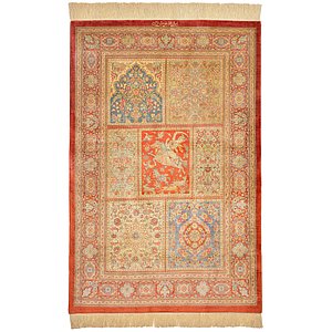 3' 3 x 4' 11 Qom Persian Rug