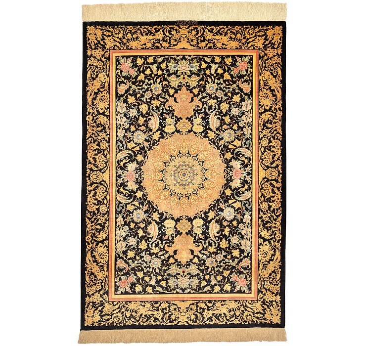 3' 3 x 4' 11 Qom Persian Rug