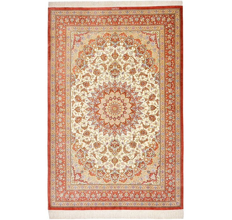 5' 1 x 7' 9 Qom Persian Rug