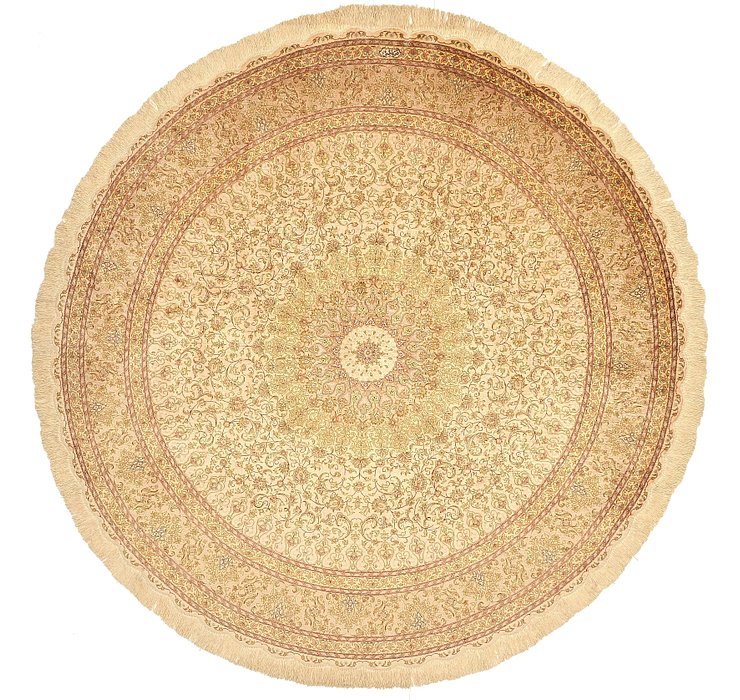 6' 7 x 6' 7 Qom Persian Round Rug