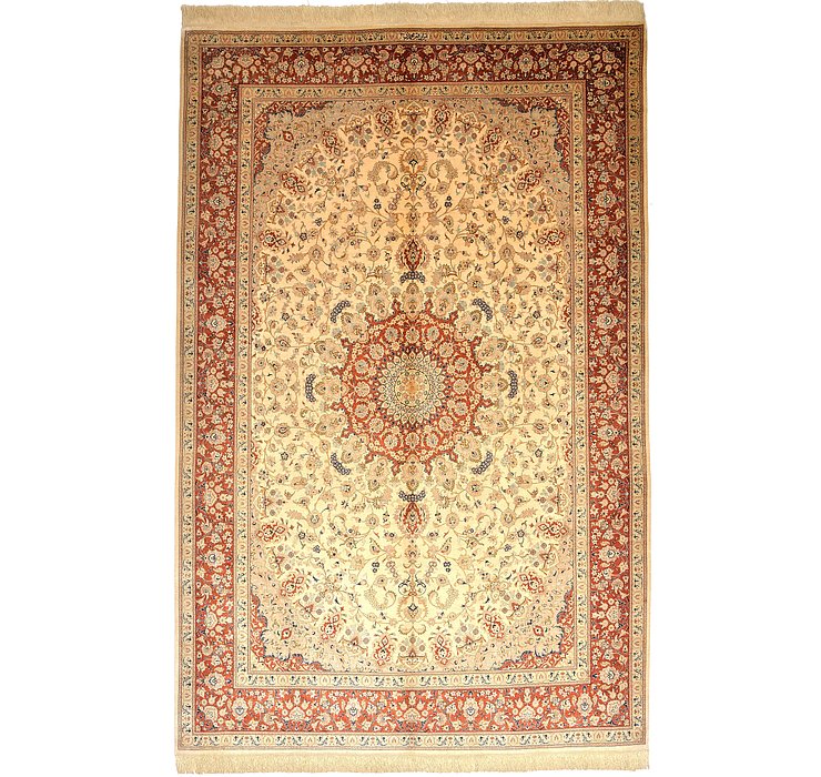 6' 5 x 9' 11 Qom Persian Rug