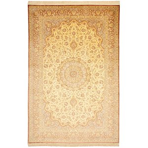 6' 6 x 9' 10 Qom Persian Rug