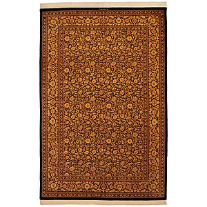 6' 7 x 9' 8 Qom Persian Rug