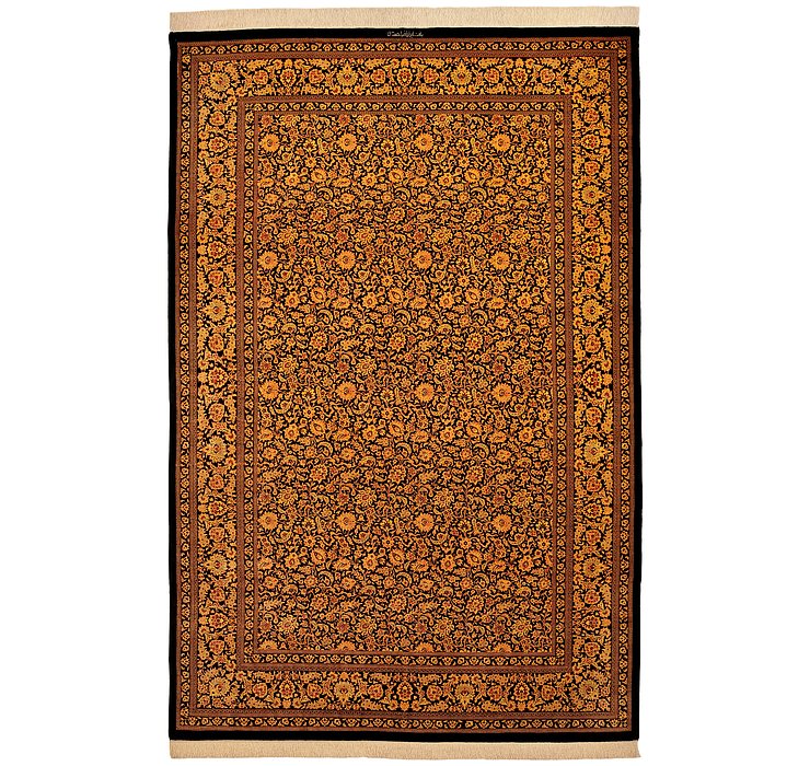 6' 7 x 9' 8 Qom Persian Rug