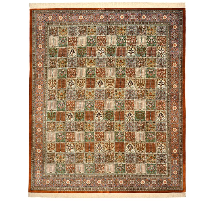 HandKnotted 8' 1 x 9' 5 Qom Persian Rug