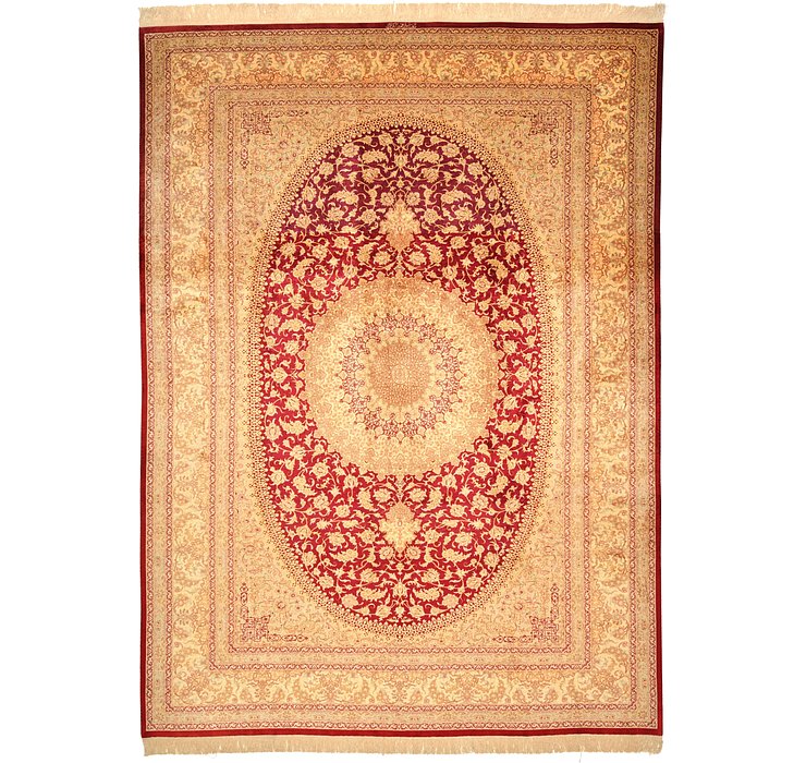 8' 2 x 11' 7 Qom Persian Rug