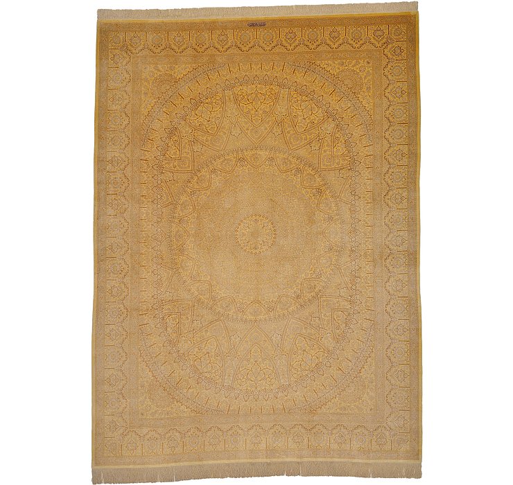 9' 8 x 13' 1 Qom Persian Rug