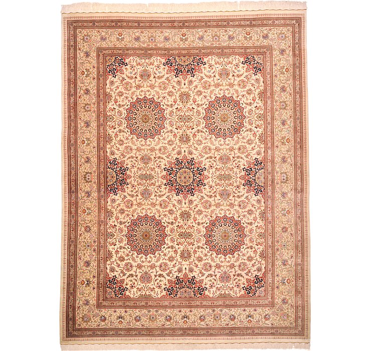9' 7 x 12' 11 Qom Persian Rug