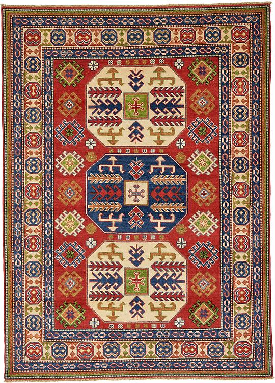 Red 152cm X 213cm Kazak Oriental Rug Rugs Irugs Ch Main Image Of Rug