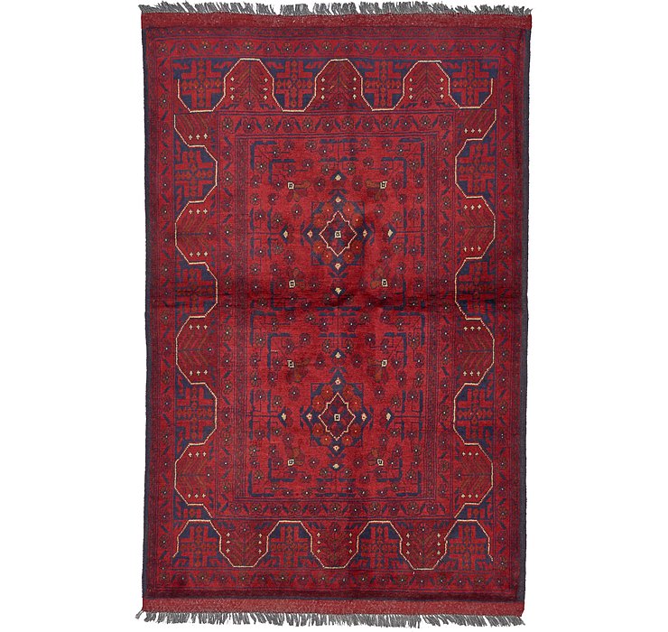 HandKnotted 3' 3 x 5' Khal Mohammadi Oriental...