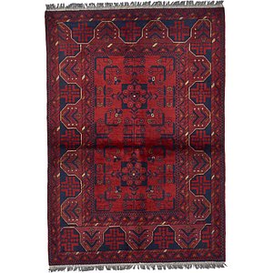 HandKnotted 3' 4 x 4' 10 Khal Mohammadi Oriental...