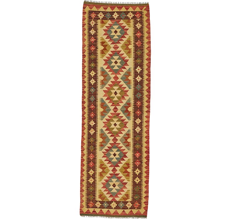 2' x 6' 4 Kilim Maymana Runner Rug