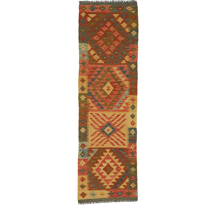1' 11 x 6' 6 Kilim Maymana Runner Rug