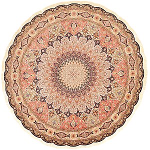 HandKnotted 8' 4 x 8' 4 Tabriz Persian Round Rug
