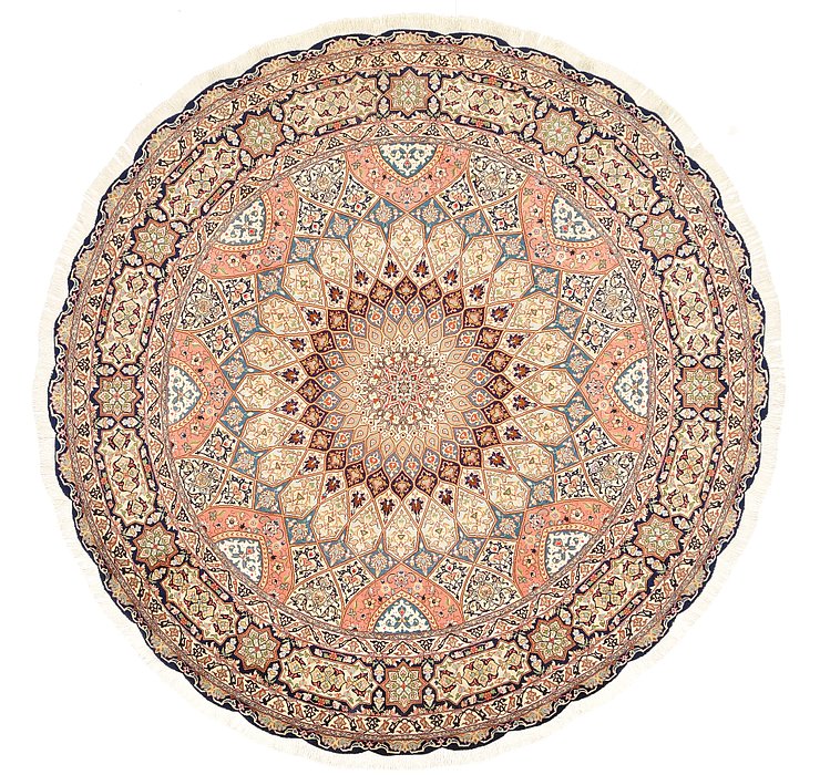 HandKnotted 8' 4 x 8' 4 Tabriz Persian Round Rug