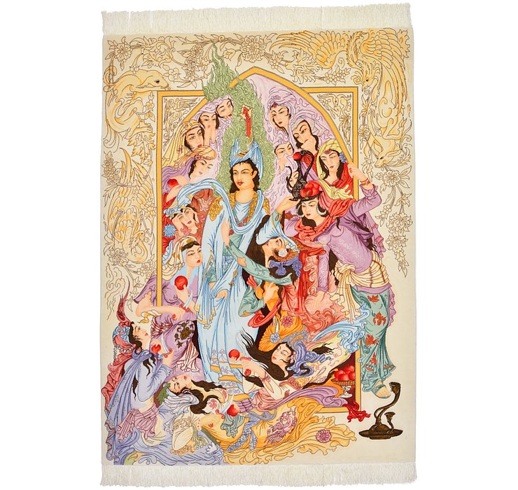4' 11 x 6' 9 Tabriz Persian Rug