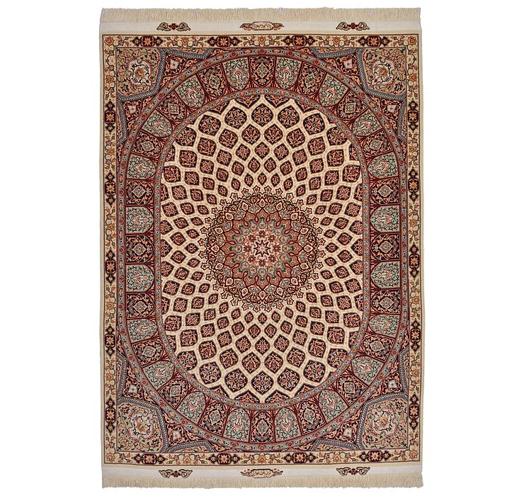 4' 11 x 6' 8 Tabriz Persian Rug