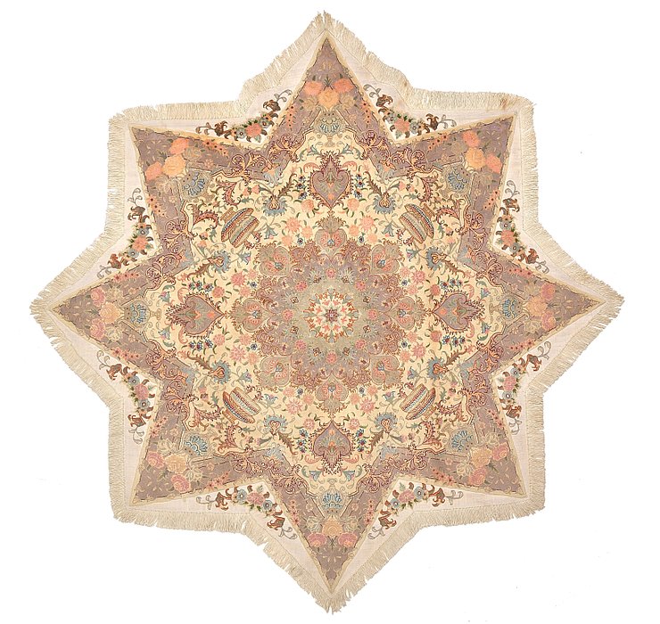 6' 7 x 6' 7 Tabriz Persian Octagon ...