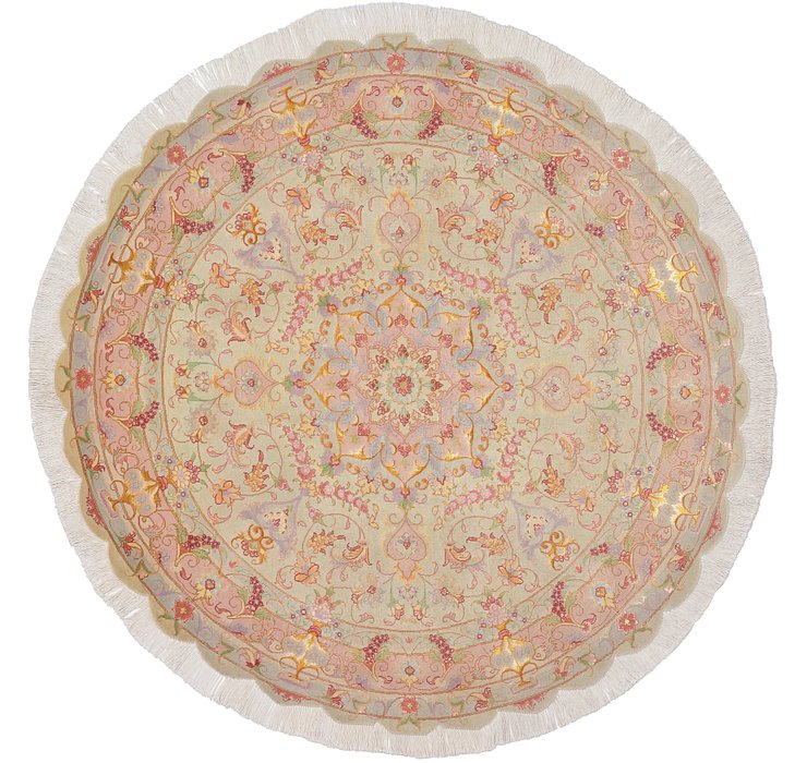 4' 10 x 4' 10 Tabriz Persian Round Rug