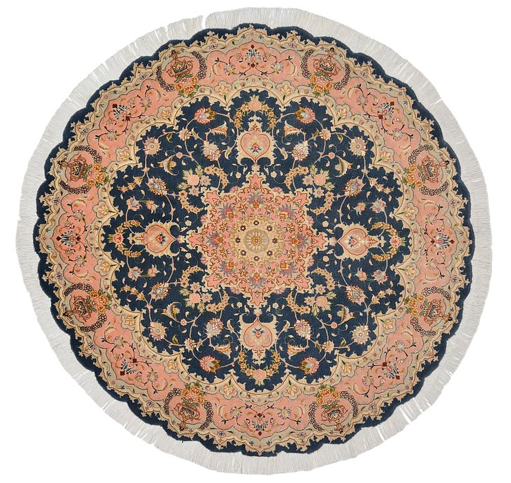 4' 11 x 4' 11 Tabriz Persian Round Rug