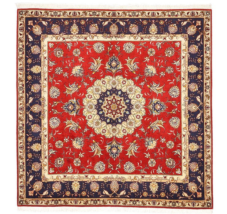 5' x 5' Tabriz Persian Square Rug
