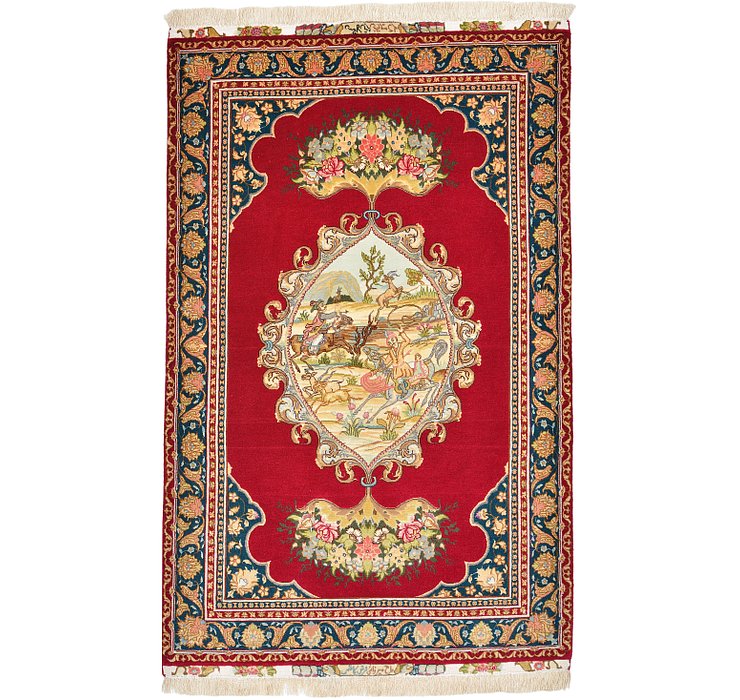 3' 4 x 5' 1 Tabriz Persian Rug