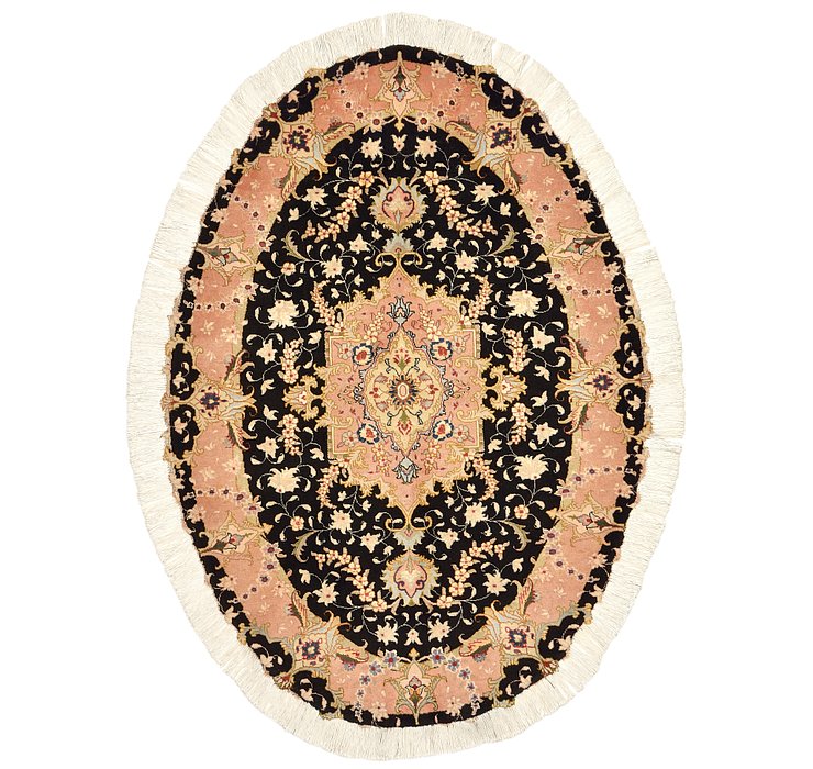 3' 3 x 4' 8 Tabriz Persian Oval Rug