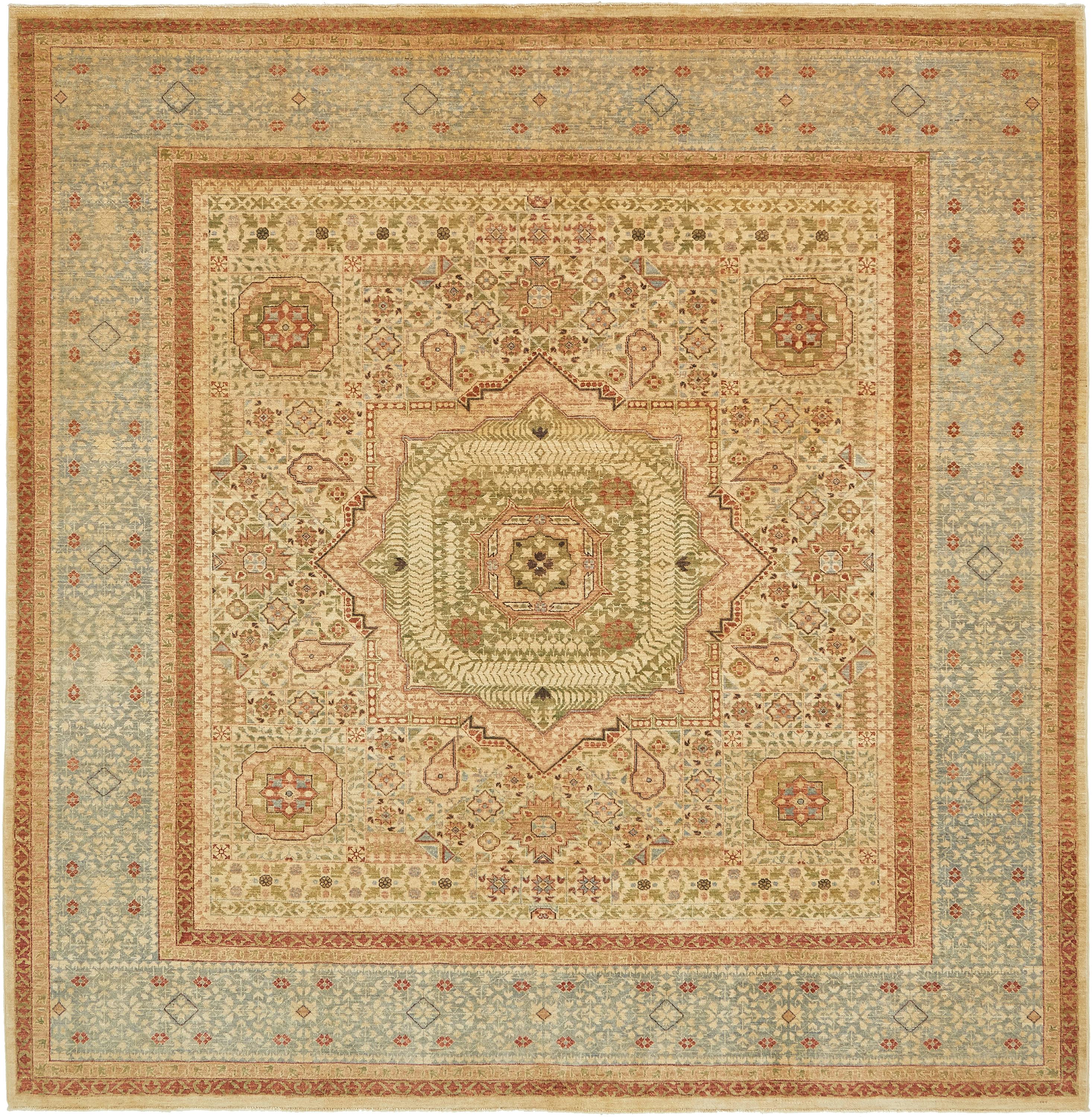 Cream 8' 4 x 8' 6 Mamluk Ziegler Oriental Square Rug eSaleRugs