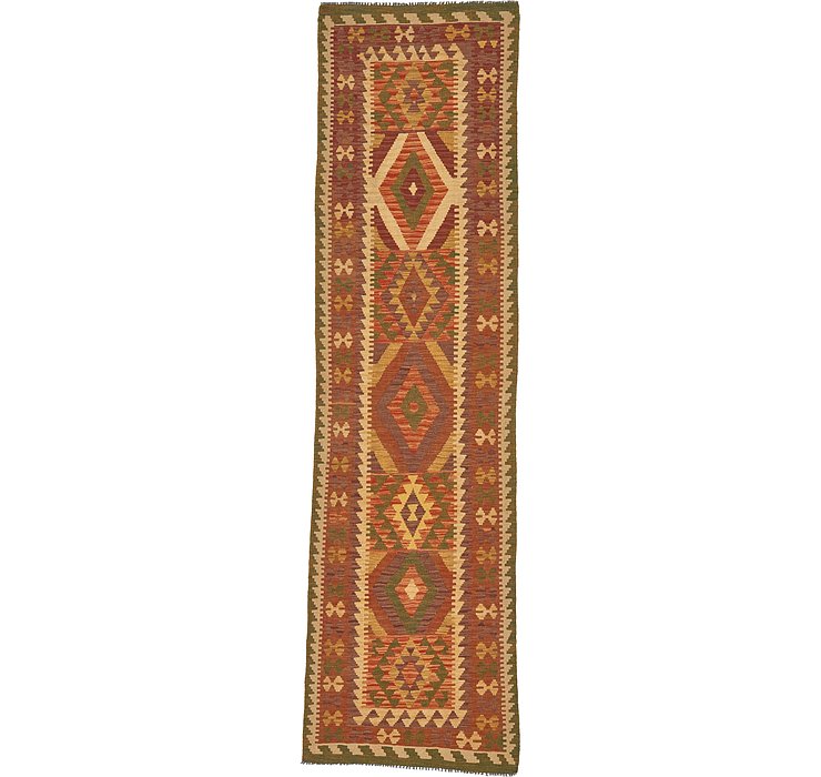 2' 10 x 10' Kilim Maymana Runner Rug