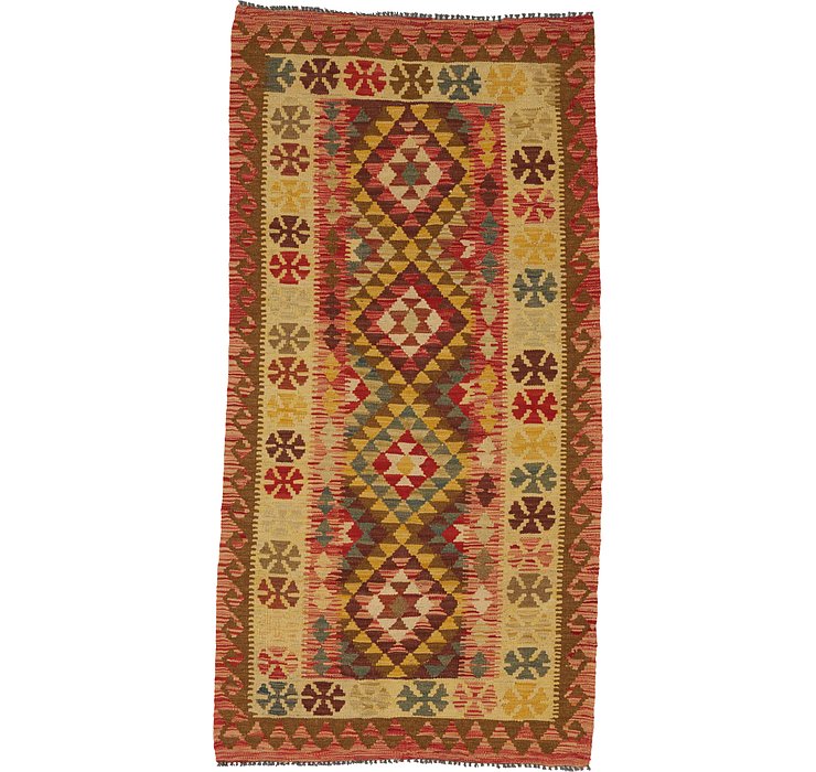 3' 2 x 6' 5 Kilim Maymana Runner Rug