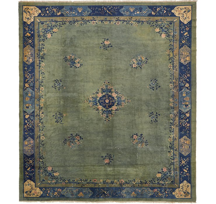 12' 4 x 14' 2 Antique Finish Oriental...