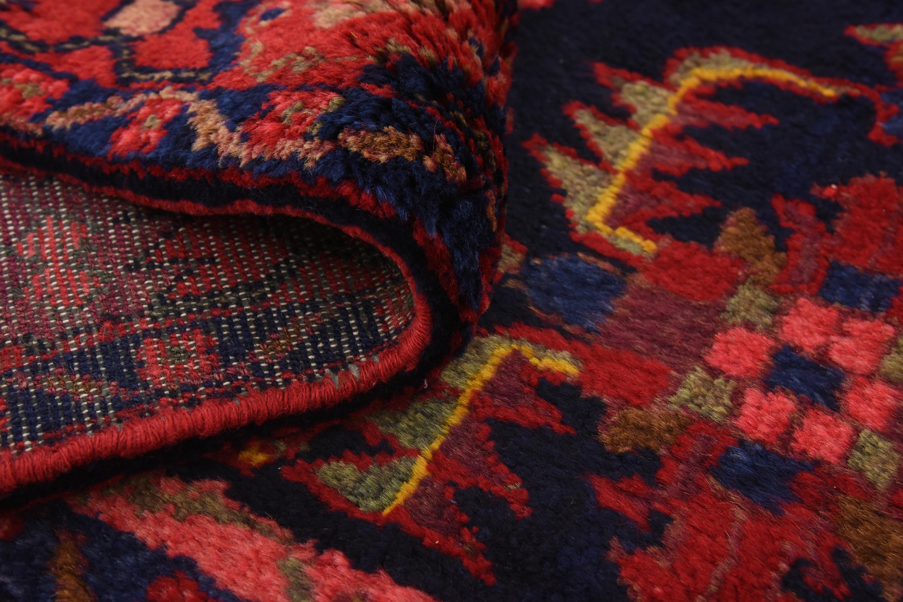 Navy Blue 4' 5 x 6' 8 Hamedan Persian Rug iRugs UK